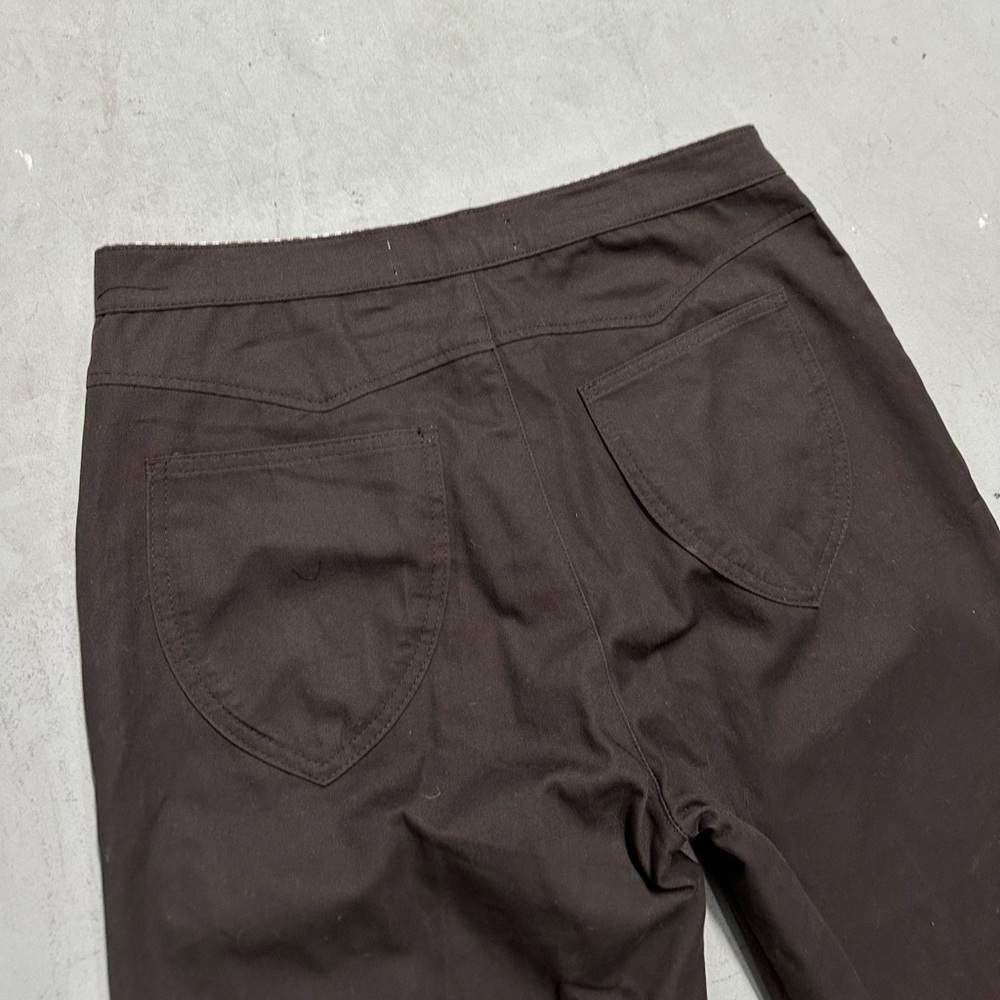 Lykke Wullf Carpenter Pants Brown Chino Wide Leg Womens Size 10 High Rise - Picture 5 of 8